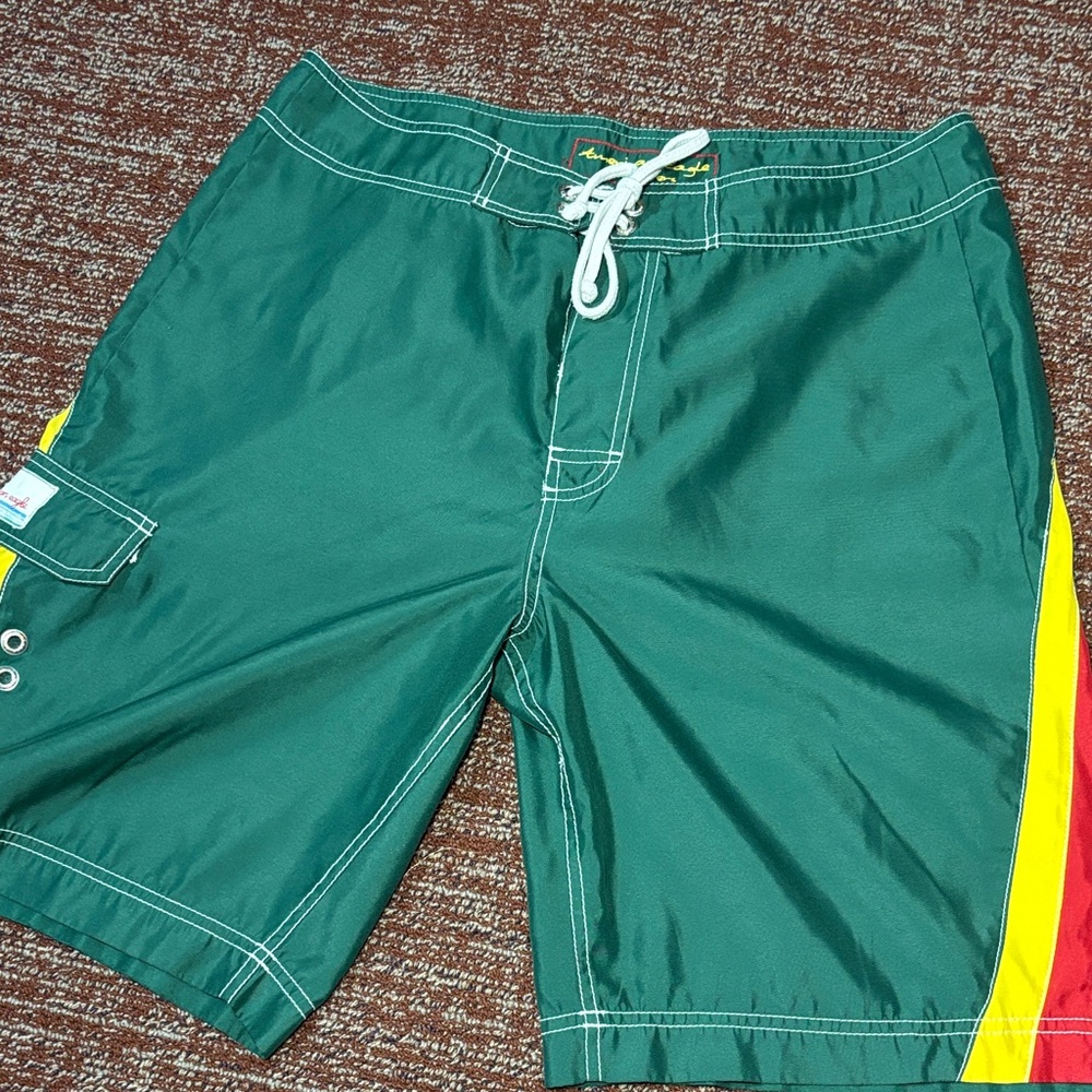 American Eagle Outfitters vintage 70’s style striped board shorts men’s swim